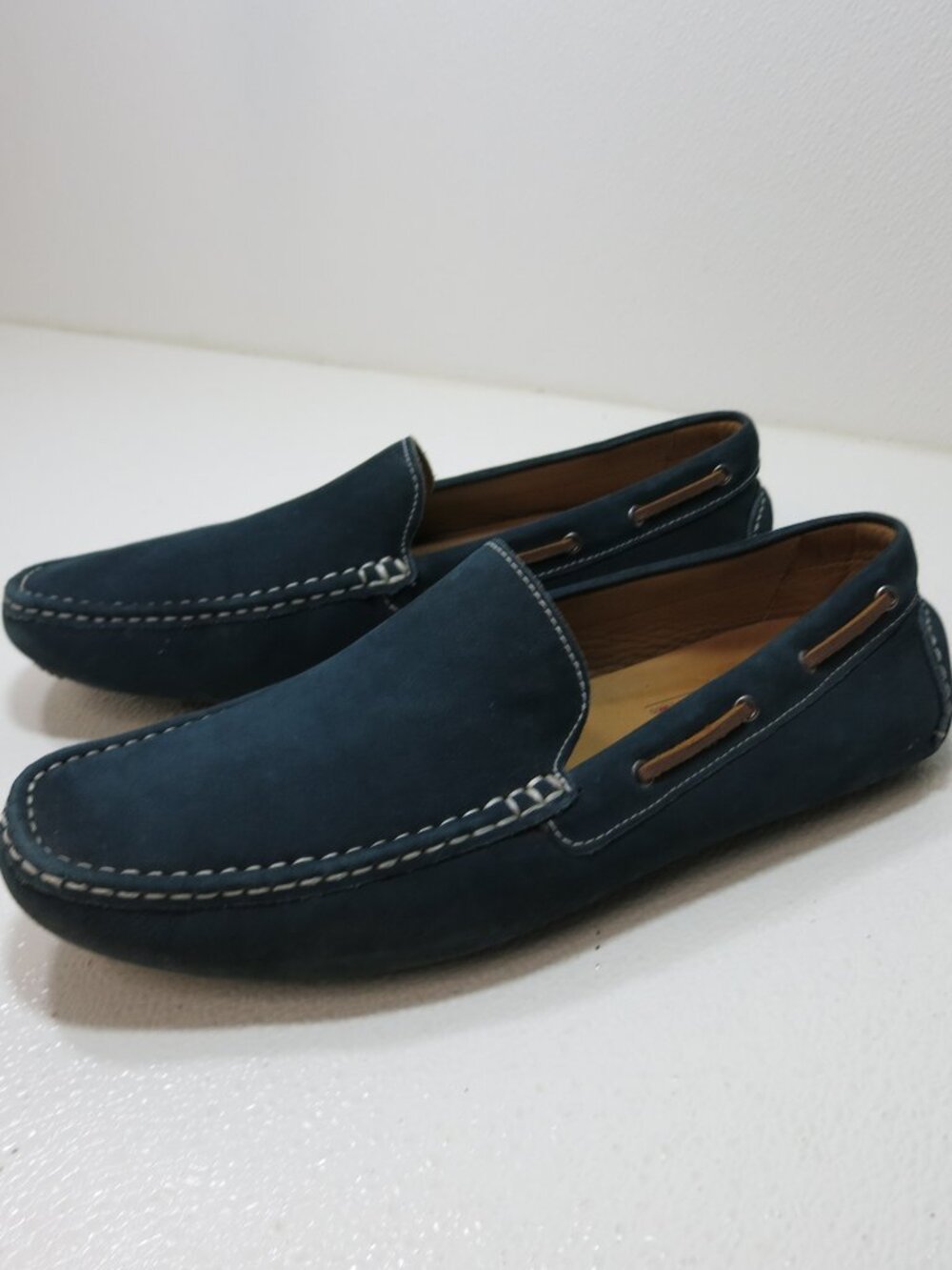 1901 Nubuck Leather Driver Moccasins Loafers Shoes Men's Footwear Shoes Sz 11.5